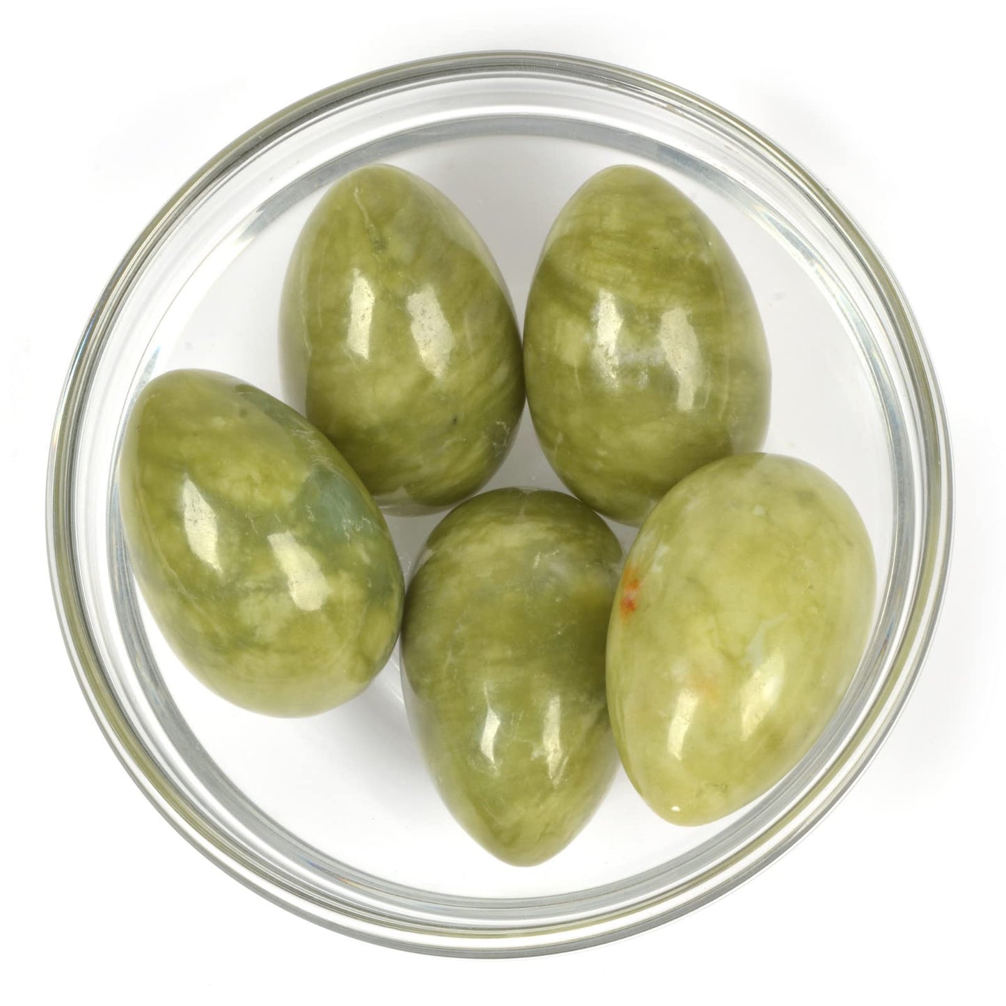 Justinstones Natural Multi-Color Nephrite Gemstone Egg Crystal Healing Chakra Meditation Home Office Decor Stone with Stone Stand
