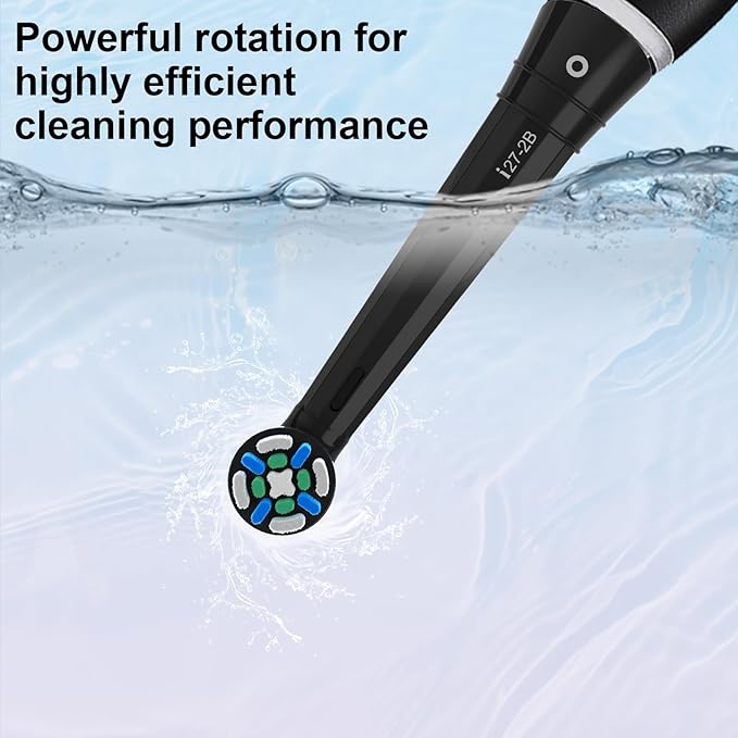 iO Replacement Heads Compatible with Oral B IO 2/3/4/5/6/7/8/9/10 Series Electric Toothbrush,Compatible with Oral B io Series Toothbrush Heads with Medium Bristles,Black
