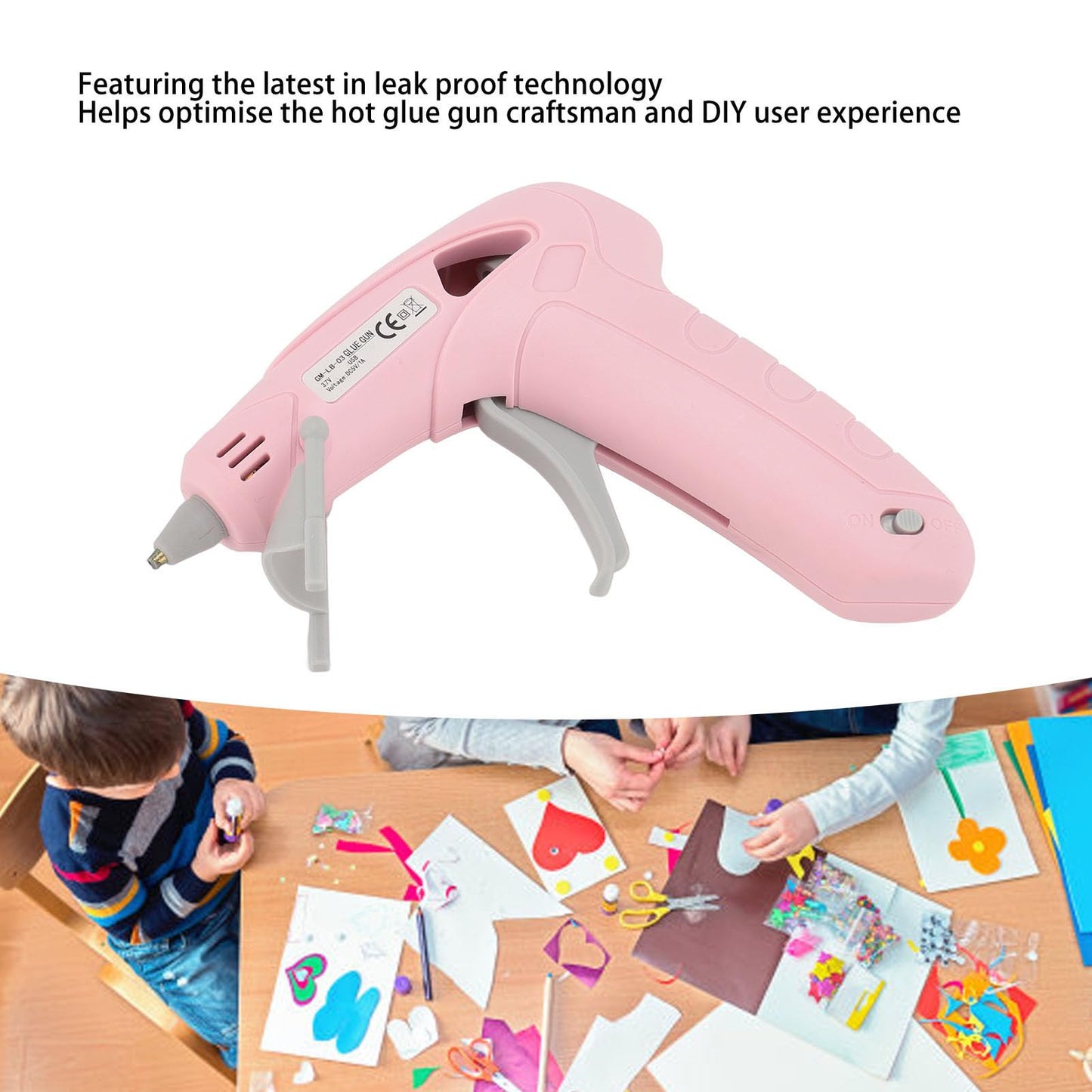 Cordless Hot Glue Gun Kit, Rechargeable, Fast Preheating, 2200 mAh, with 30 Glue Sticks, for Art, Crafts, Decorations