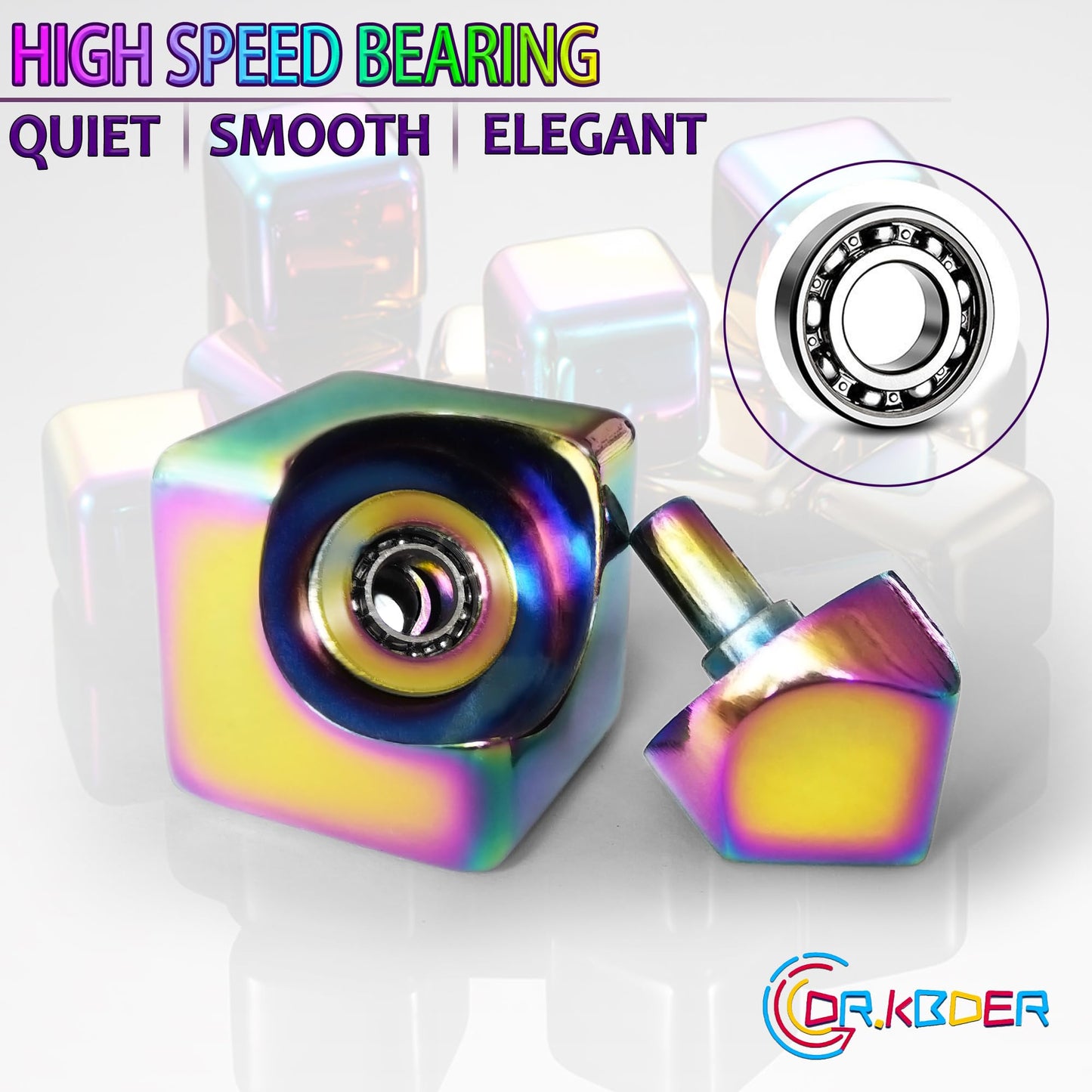 2 Pc Fidget Spinner Toys Cube Adults, Easter Basket Stuffers for Teens Metal EDC Cool Desk Gadgets Office Toys Small Anxiety Figette Sensory Toy, ADHD Tool Fingears Figet Stress Valentine Gift For Boy