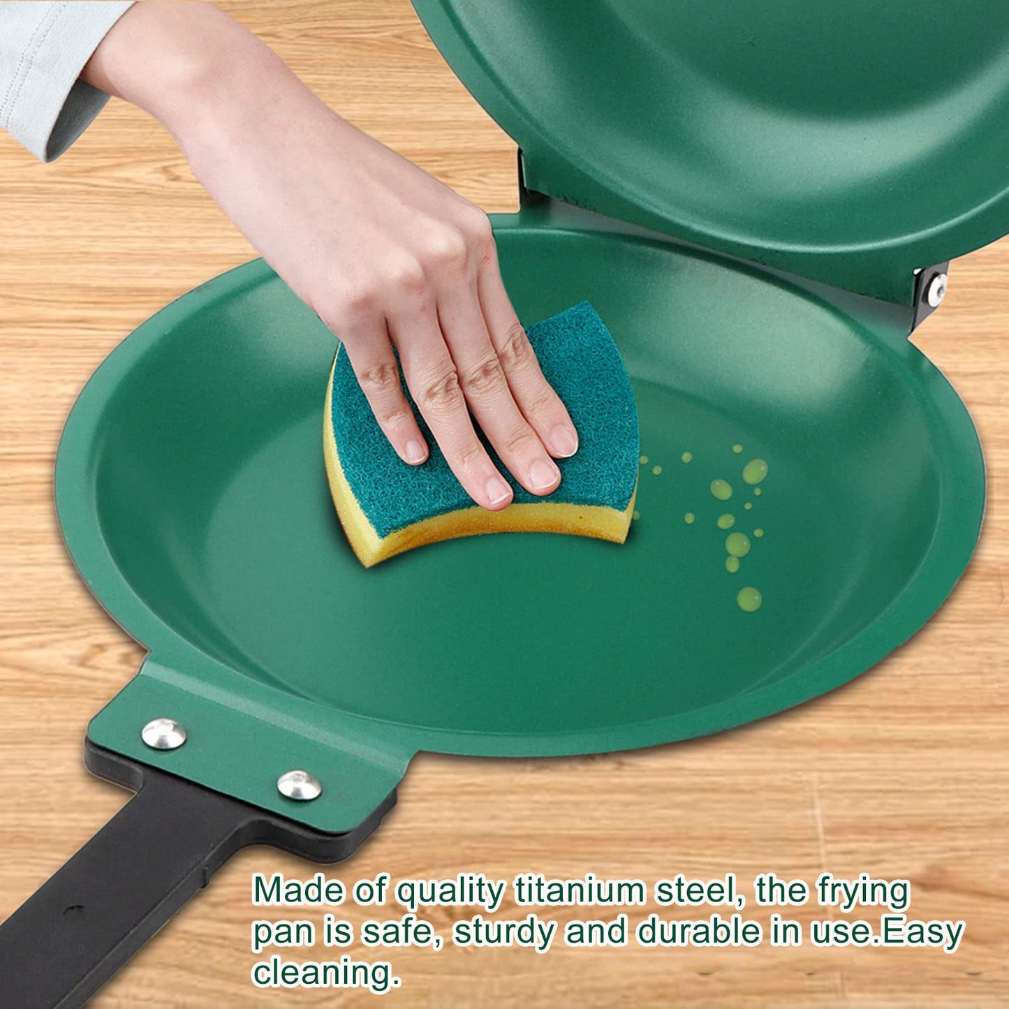 Ejoyous Double Sided Frying Pan, Kitchen Fried Egg Pancake Maker Flip Grill Pan Omelette Tray Home Household Baking Cookware