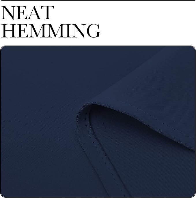 NICETOWN Window Drapes Long Curtains - Living Room Panels Grommet Top Window Treatment for Hall & Guest Room (Navy, 42 inches Wide x 95 inches Long, 2 Pieces)