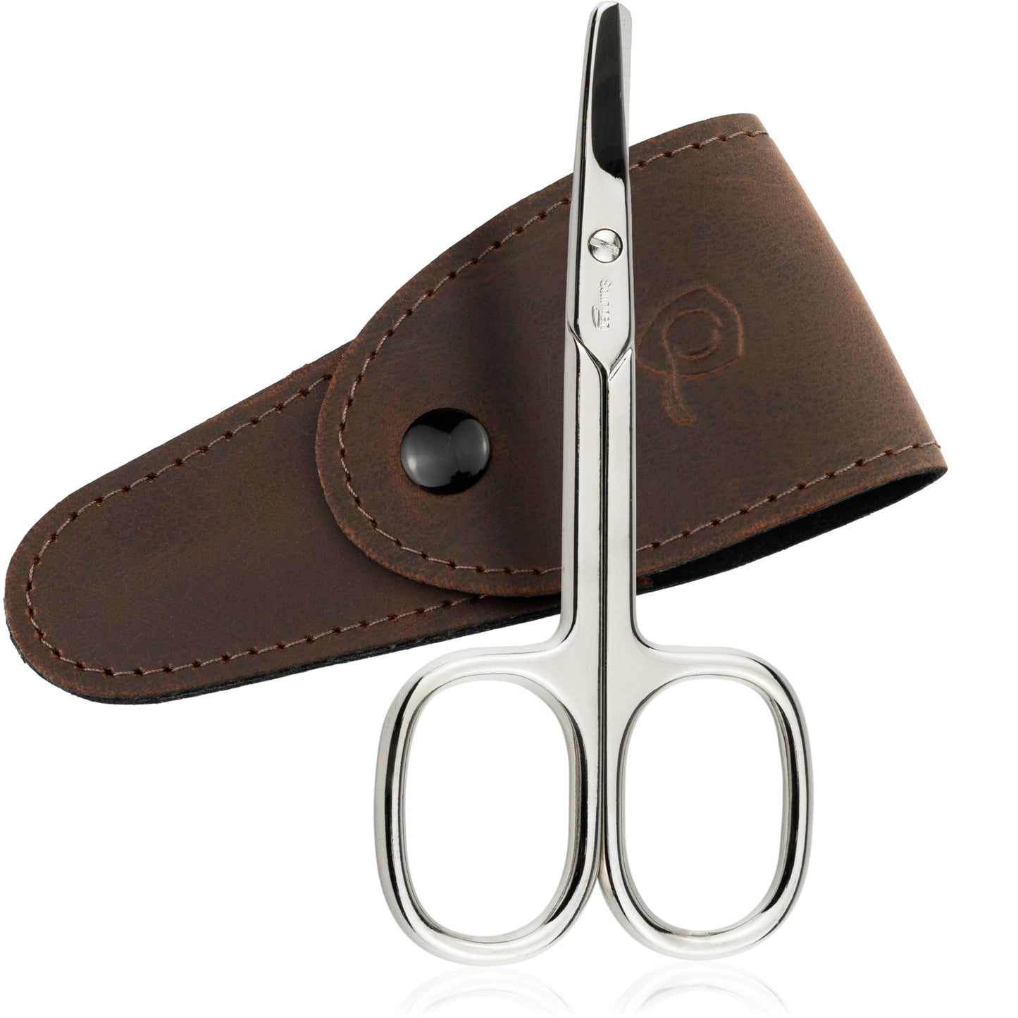 marQus Solingen Round-Tip Nail Scissors (curved) – Premium German Steel for Safe Manicures & Pedicures, Protective Case Included, Also Great for Babies