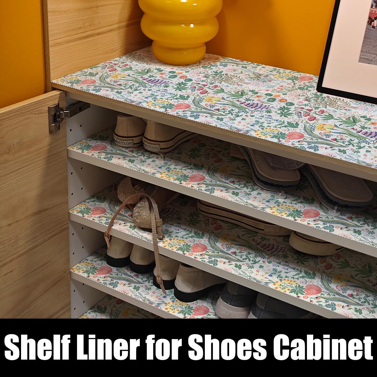 Floral Shelf Drawer Liners (352 Sq Ft)