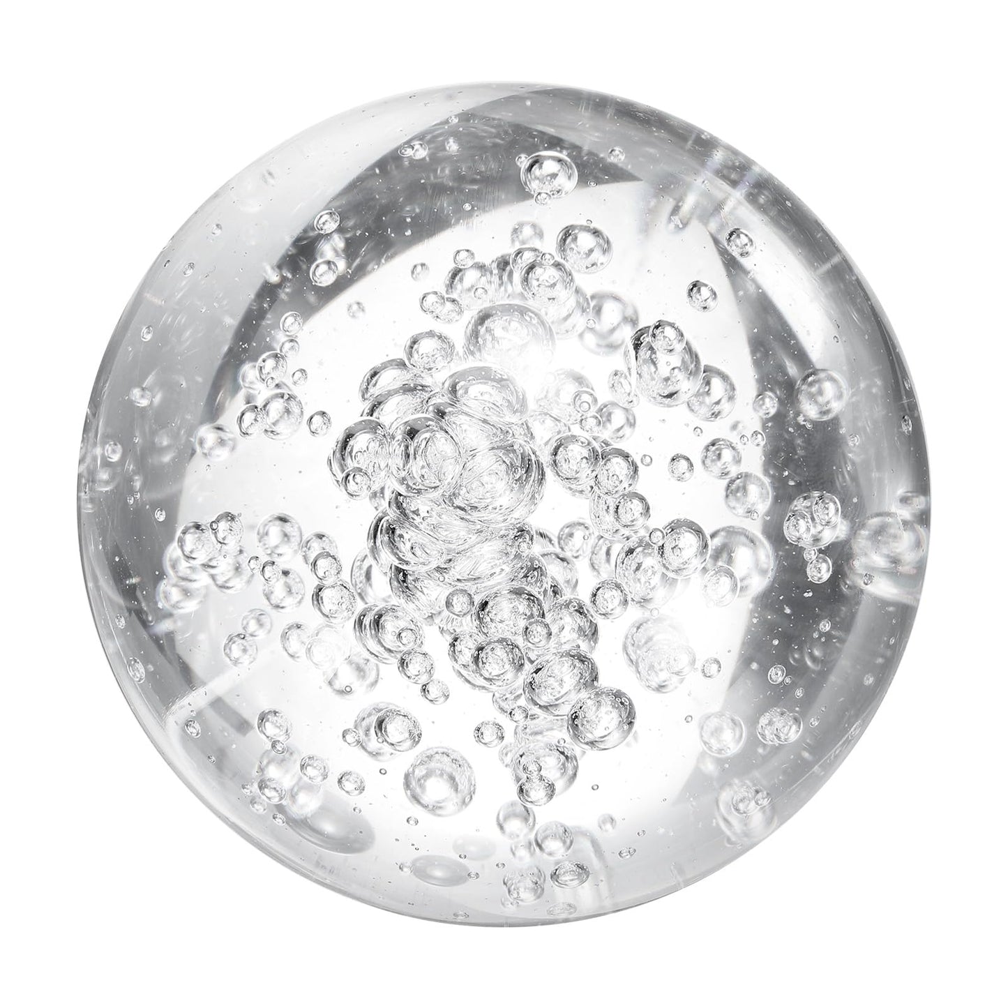 uxcell 80mm/3.1" Crystal Sphere Ball Bubble Glass Solid Decorative Sphere Crystal Ball Prop Ornament for Feng Shui Divination Fortune Telling Tabletop Fountain Decoration, Clear