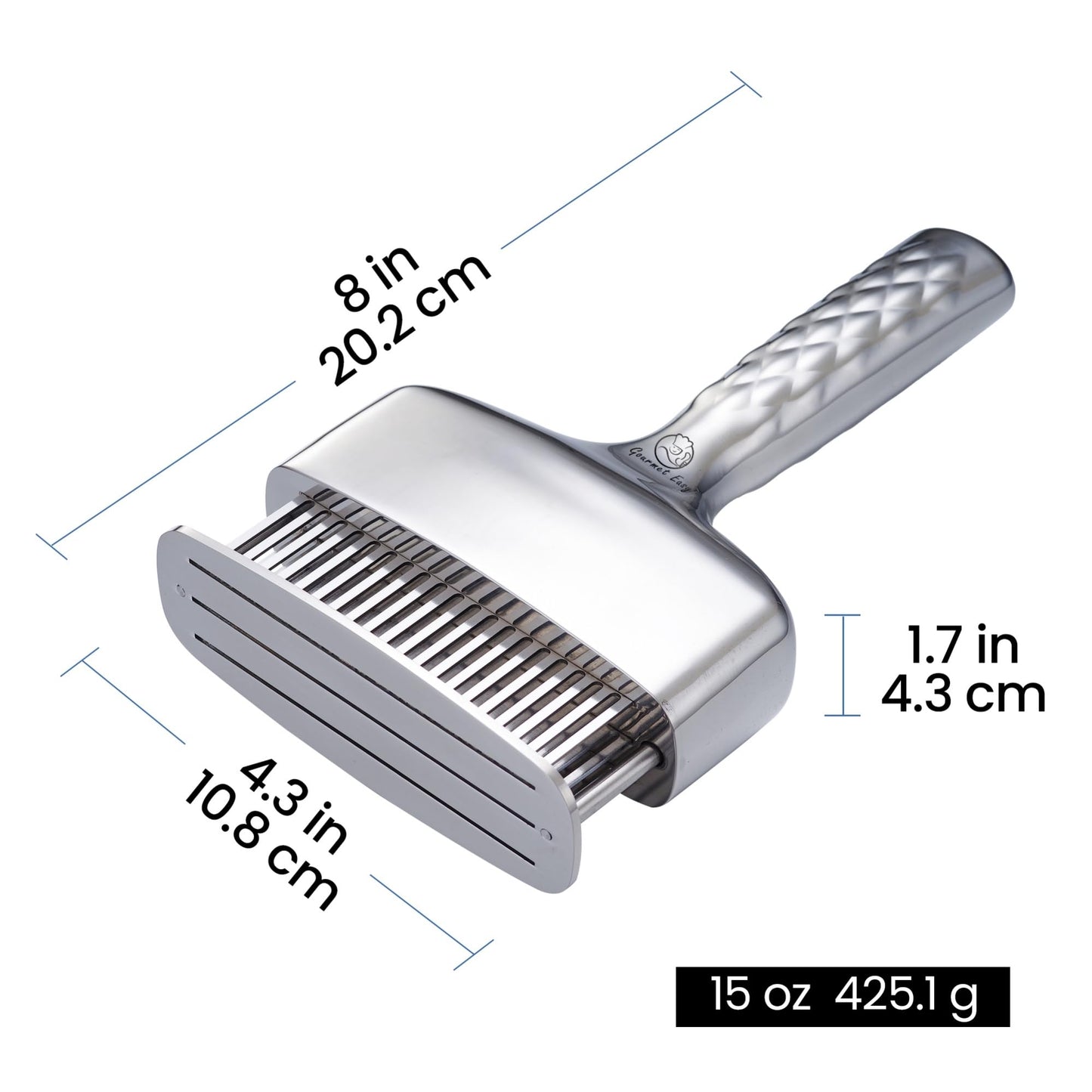 Meat Tenderizer Tool, Stainless Steel Blade Tenderizer for Meat – Extra Long Handle, Rustproof One-Piece Meat Tenderizer Mallet & Hammer, Steak Cooking Accessories, No Assembly Needed, 5-Year Warranty