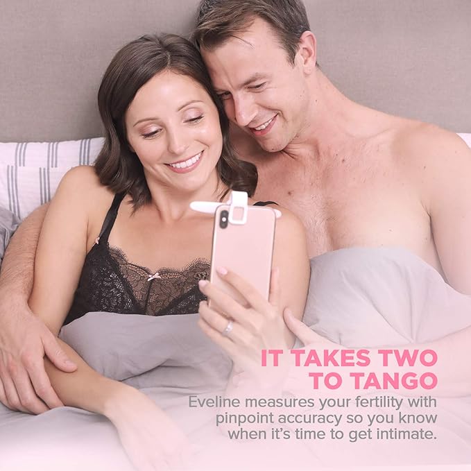 Eveline Digital Ovulation Test Predictor Kit - Easy at Home Ovulation Test Strips with Smart Scanner, Digital Results on Eveline App, 1 Cycle Supply Pregnancy Must-Haves - 99% Accuracy, 5 LH Strips