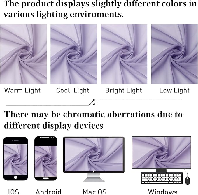 Lecloud Lavender Sheer Curtains 78 Inches Long 2 Panels Set, Light Filtering Solid Voile Drapes, Airy Privacy Window Decor Curtains with Rod Pocket for Living Room Girl's Bedroom, Each 42" W x 78" L