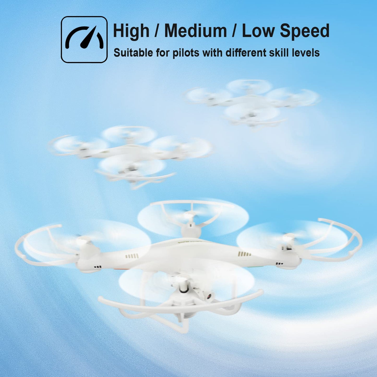 Cheerwing CW4 RC Drone with 720P HD Camera for Adults RC Quadcopter with Auto Hovering, One Key Start, Custom Flight