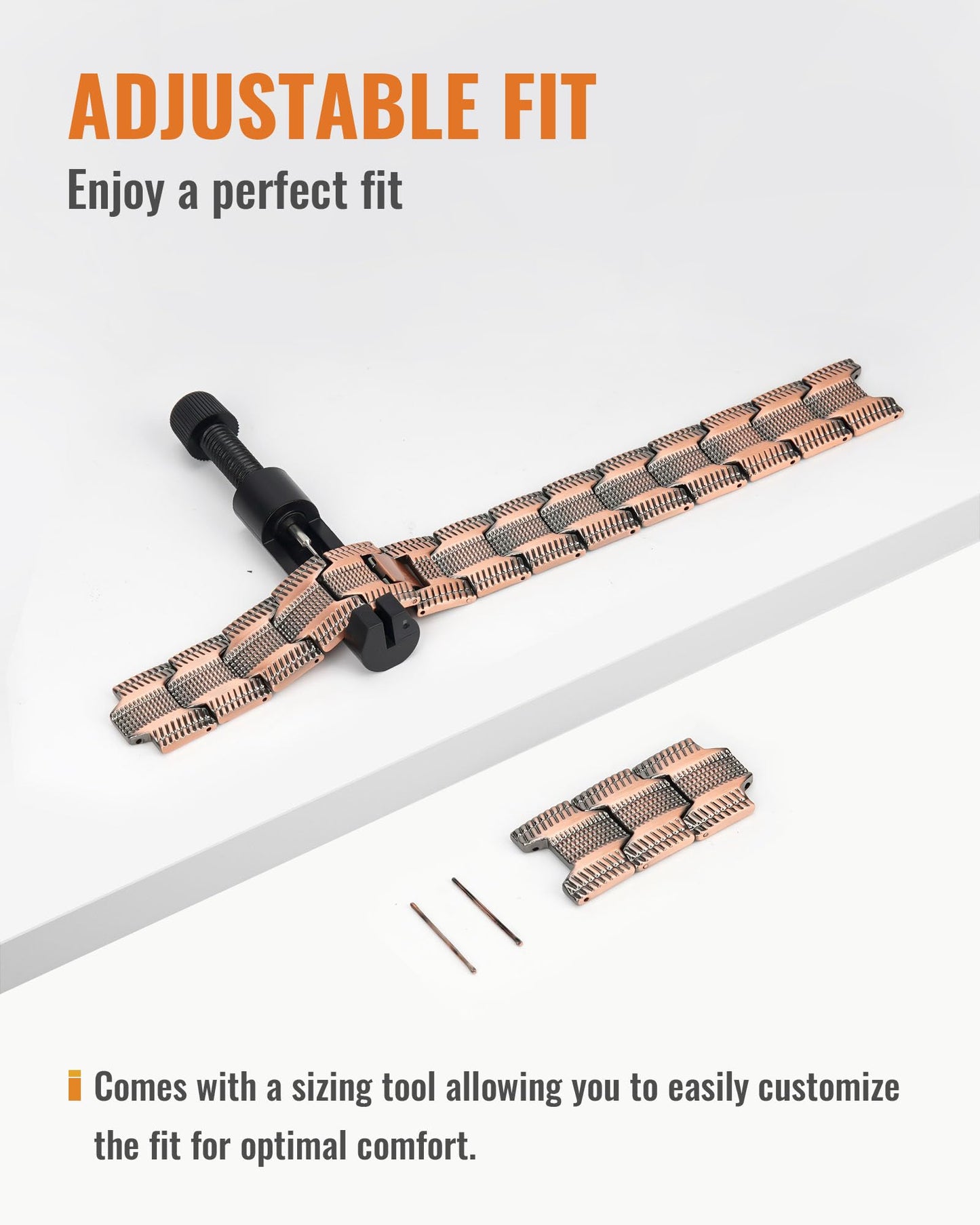 vapeples 99.99% Pure Copper Men's Bracelet with 3800 Gauss Triple-Strength Magnets, Foldover Clasp, and Adjustable Size,Shield Design