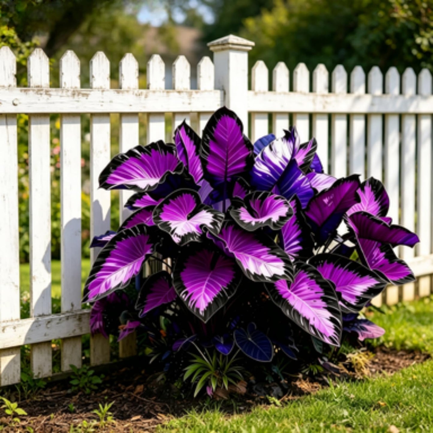 JWDSKT Elephant Ear Pattern - Excellent Landscaping Appeal, Ideal for Shade Gardens, Exquisite Variegated Blossoms-Drought-Tolerant, Striking Colors (6)