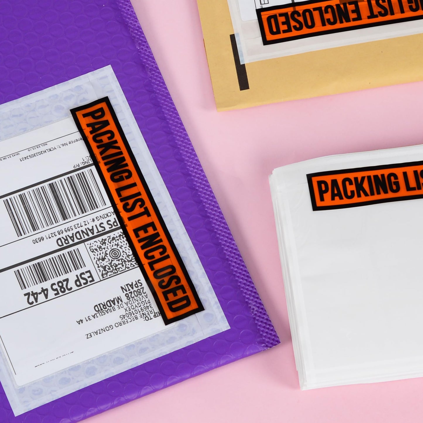 1000pcs 4.5”x5.5” Packing List Envelopes Self-seal Packing Slip Envelope Pouches Shipping Label Sleeves Top Loading Packing List Enclosed Bags.