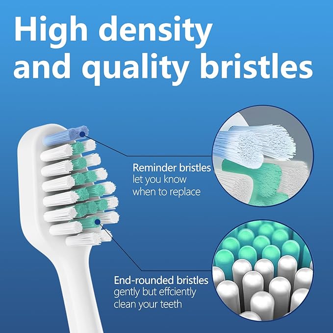 Replacement Toothbrush Heads for AquaSonic Duo Series and Home Dental Center Electric Toothbruh, NOT Compatible with Duo Series Pro, 5 White + 5 Black