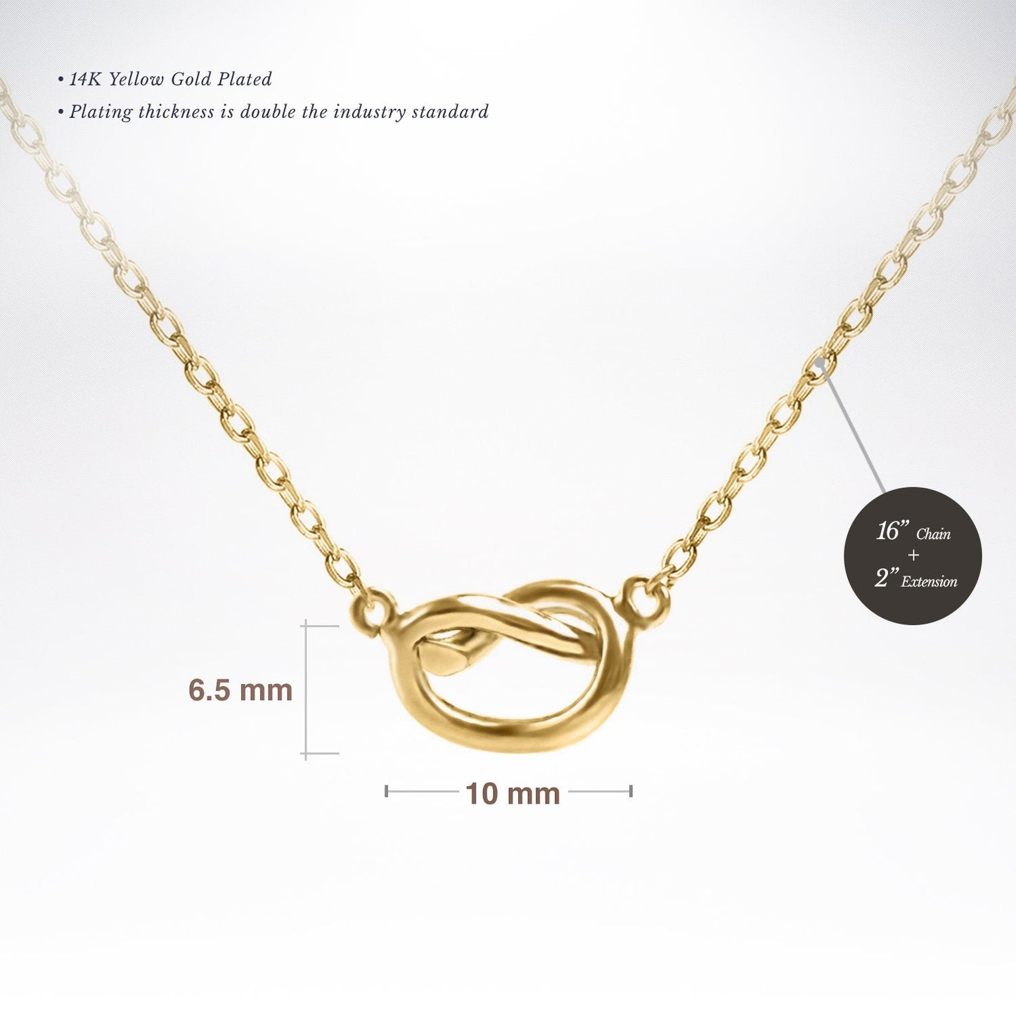PAVOI 14K Yellow Gold Plated Infinity Pendant Necklace | Bridesmaids Cute Necklaces for Women
