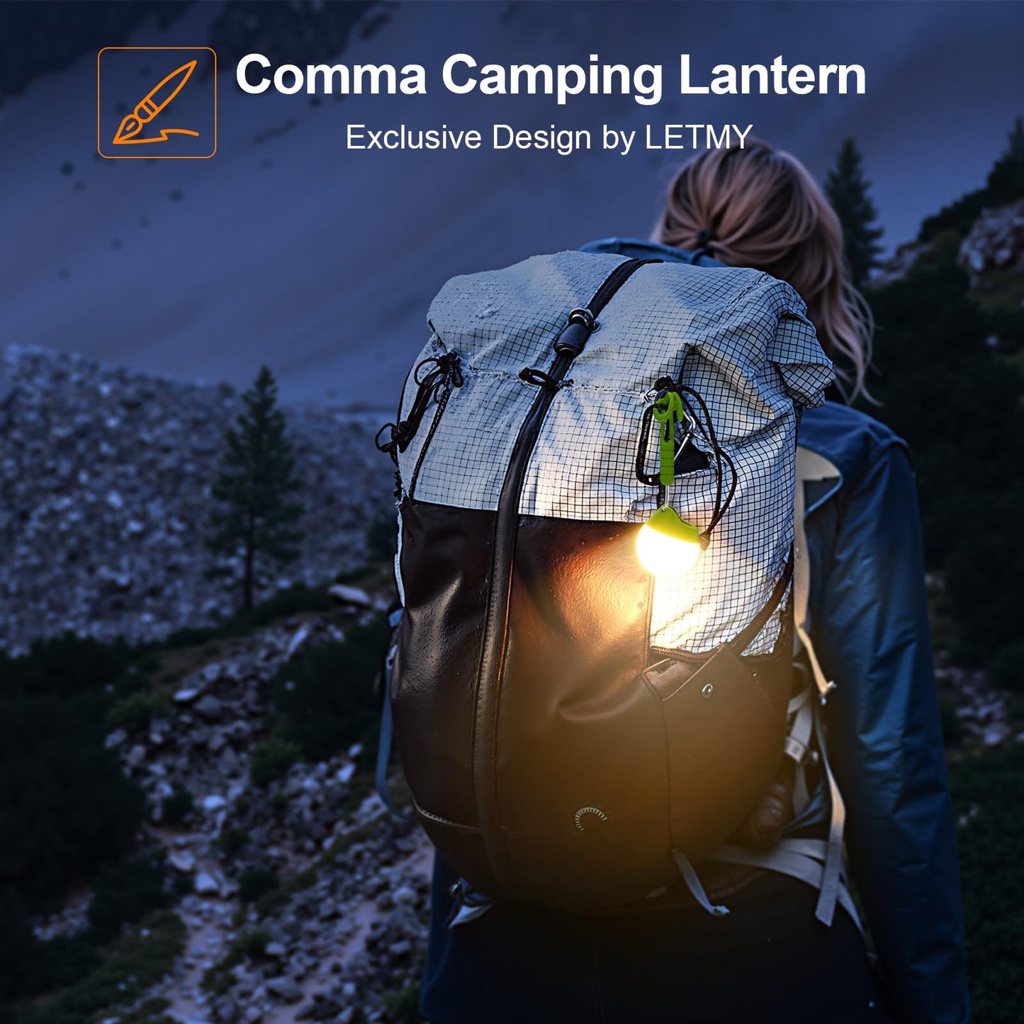 LETMY Rechargeable Camping Lights, 4 Pack Portable Tent Lights with 4 Lighting Modes, 150LM Mini Camping Lantern Waterproof, Only 20g Hanging Tent Lantern for Hiking Power Outages Emergency Kids Gift