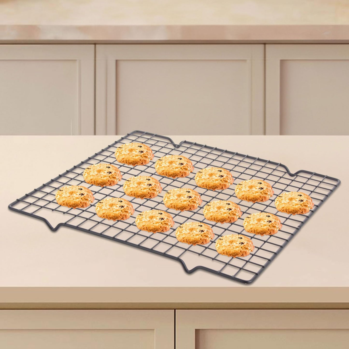 DAJAVE 8 Pack Cooling Racks for Cooking and Baking, 10x11 Inch Wire Rack Baking Rack, Heavy Duty Baking Rack For Oven Cooking, Roasting, Grilling Drying(Black)
