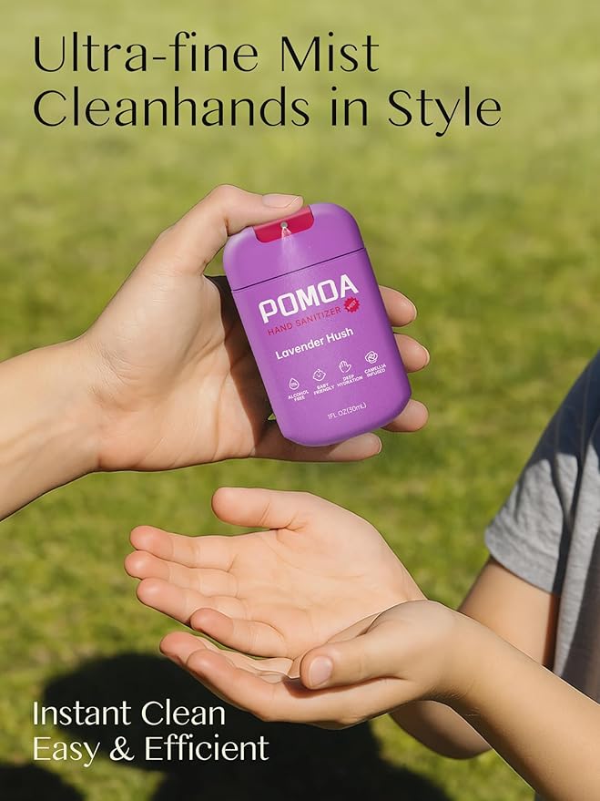 Alcohol Free Hand Sanitizer Spray, Non Irritating, Hydrating and Non Greasy, Gentle Fine Mist, Travel-Friendly Pocket Size 1 Fl Oz, Lavender Hush