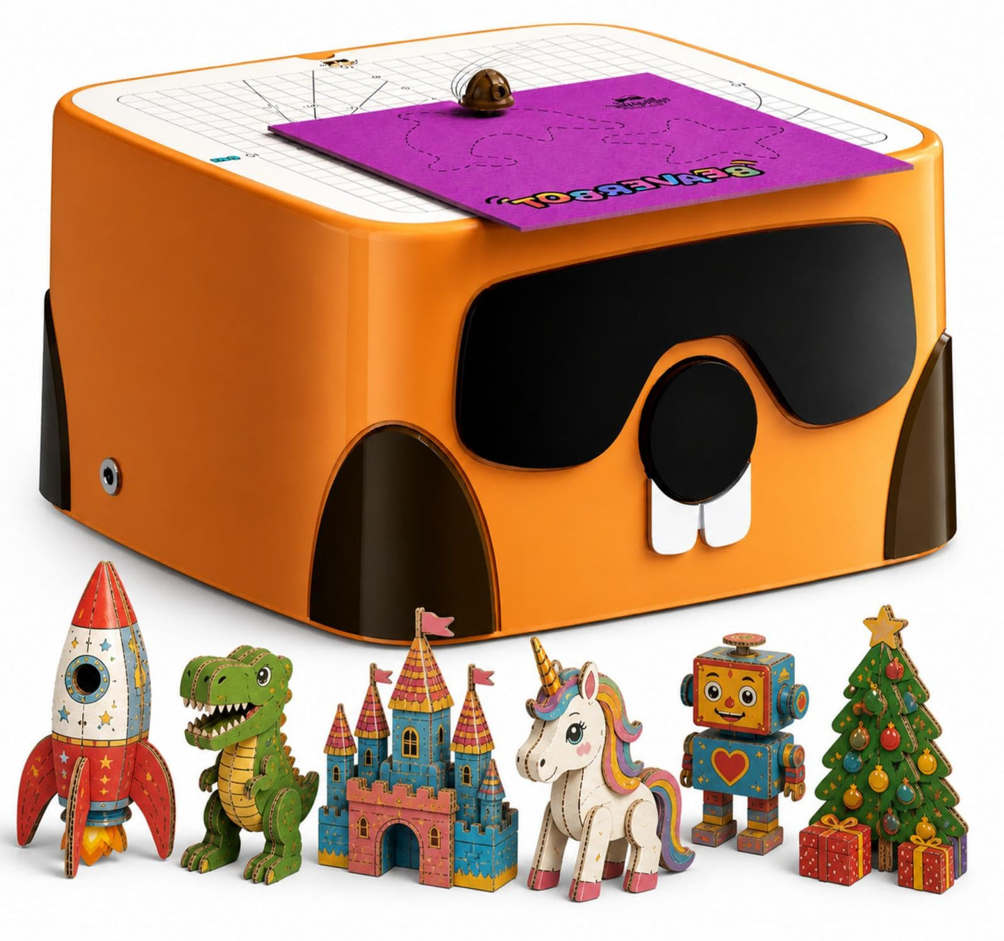 BEAVERBOT Kid-Safe Electric Cardboard Cutter for Ages 3+ | No Sharp Blades | STEM & STEAM Upcycling Tool | Safe for School Projects, DIY Building & Creative Maker Gifts for Boys & Girls