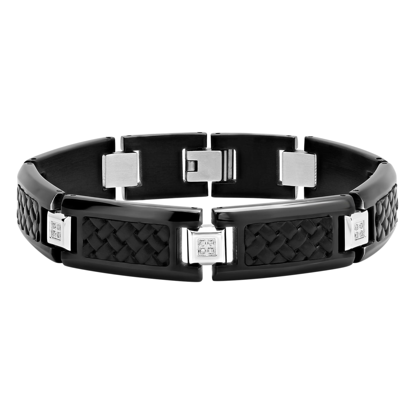 Men's Stainless Steel Bracelet Woven Link Fashion Accessory
