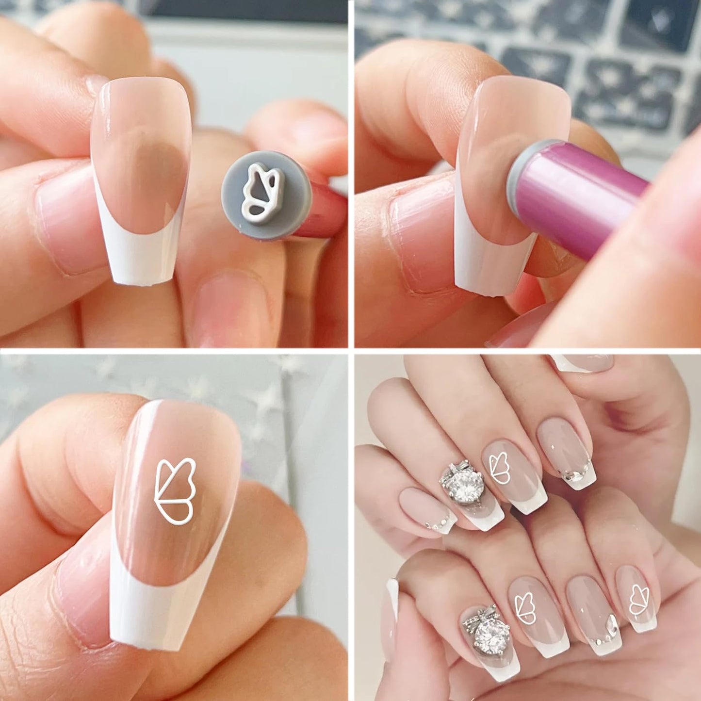 JERCLITY 15pcs Nail Art Stamp Pen Set Flower Leaf Butterfly Patterns Nail Art Stamps Pen Manicure Graffiti Tools Nail Art Pens for Women Girls