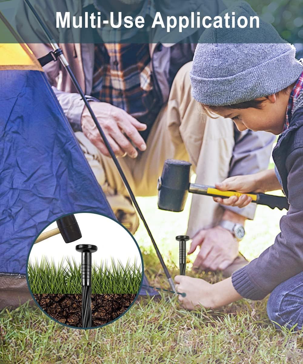 70 Count 8-Inch Plastic Landscape Edging Spikes Landscape Anchoring Nail Spiral Landscape Stake for Paver Edging, Artificial Turf，Weed Barrier, Landscape Edging, Grass Pathway,and More