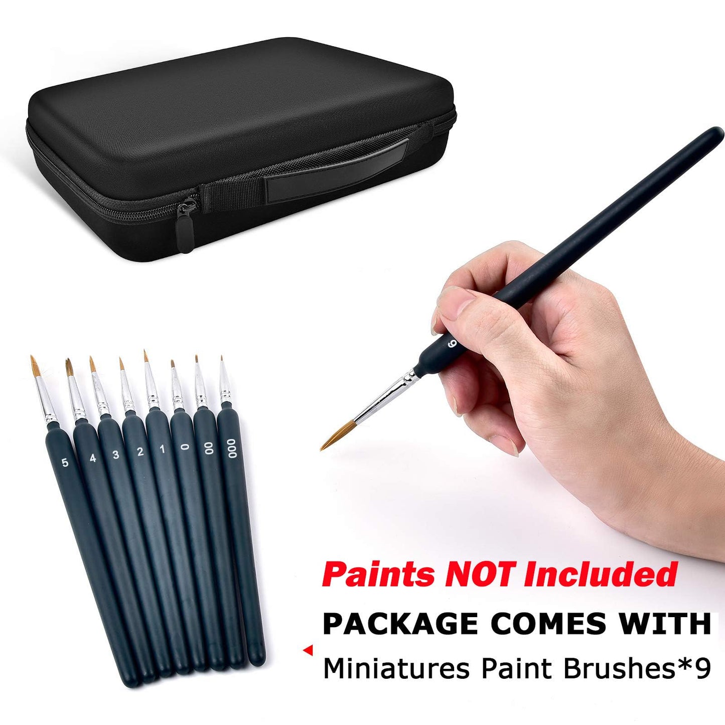 Storage Case For Testors Paint Set Model Paint, Holds 60 Bottles with 9 Detail Brushes, Paint Organizer Carrying Bag for Model Builders, Miniature Painters, Home Travel Workshop, Box Only, Grey