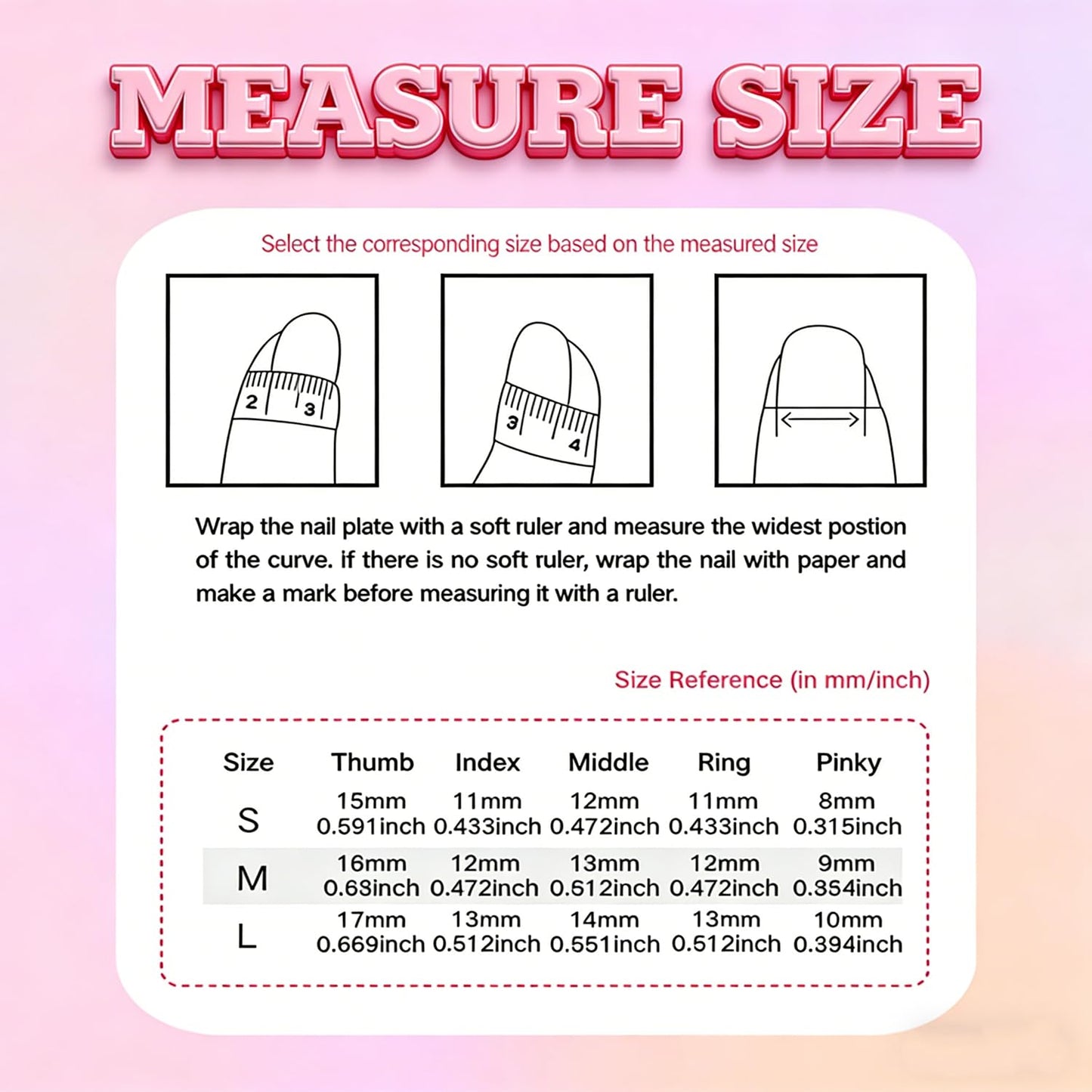Luxury Press on Nails Medium Square Handmade 3D Unique Flower & Rhinestone Reusable Fake Nails Red French Tip False Nails with Shell Designs Glossy Thick Acrylic Nail for Women (S)