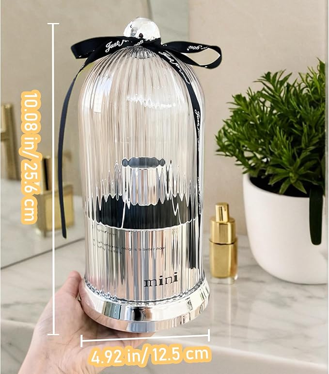 Multi Functional Rotating Toothbrush Holders with Sliding Base, 7 Slot Bathroom Countertop Organizer Perfect for Tooth Brush, Toothpaste, and Makeup Brushes Storage (Black)