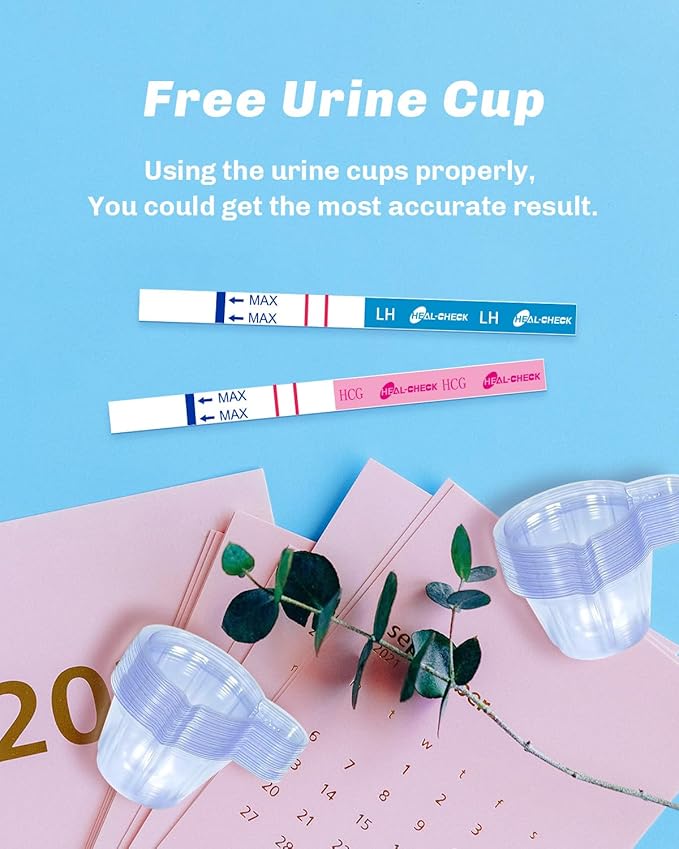 60 Ovulation and 20 Pregnancy Tests Strips with 80 Urine Cups, Fertility for Women TTC, Easy to Use at Home, Over 99% Accuracy, Individually Wrapped, FSA HSA Eligible