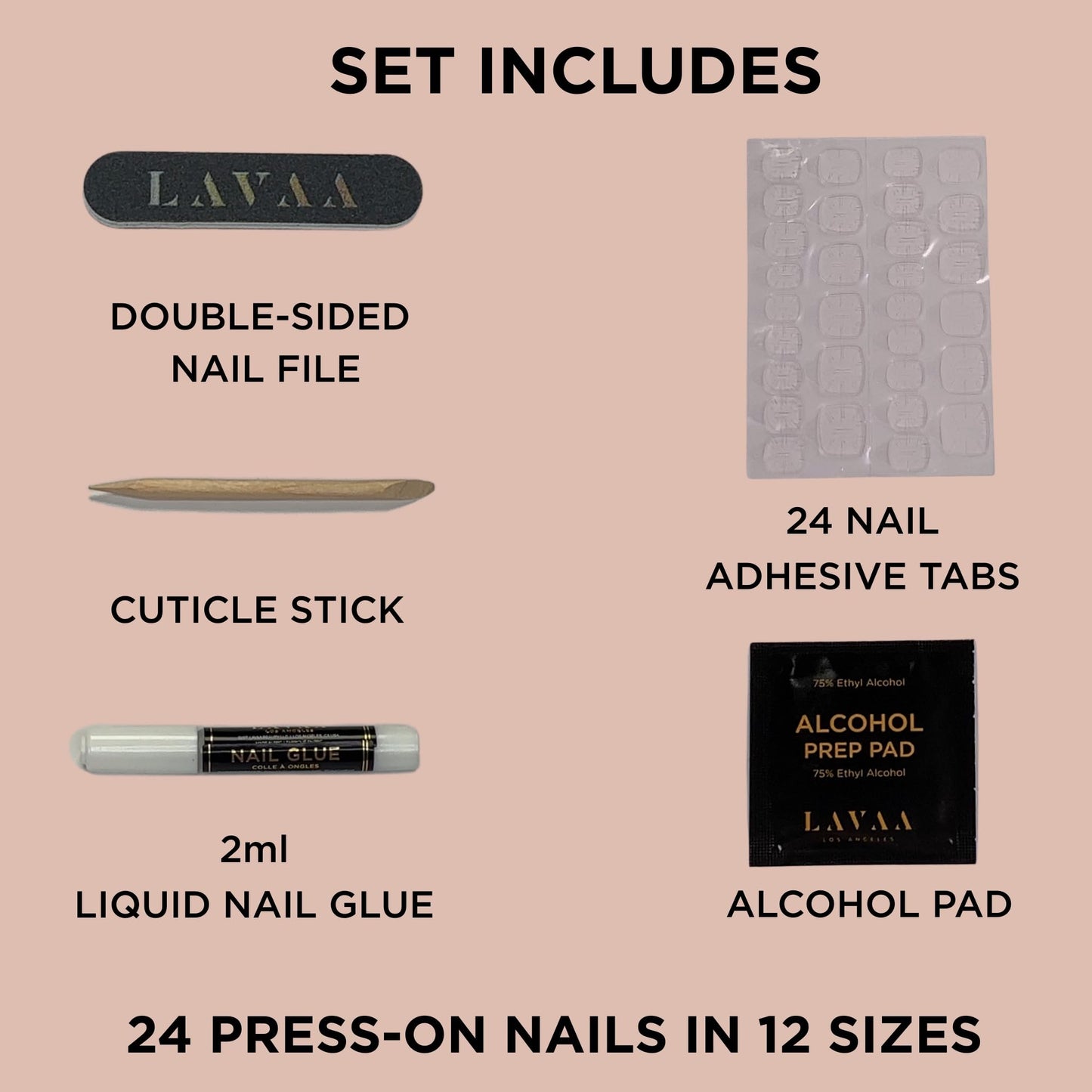 V FRENCH Press-On Nails by Lavaa Beauty | Medium Almond | French Tip Almond Nails
