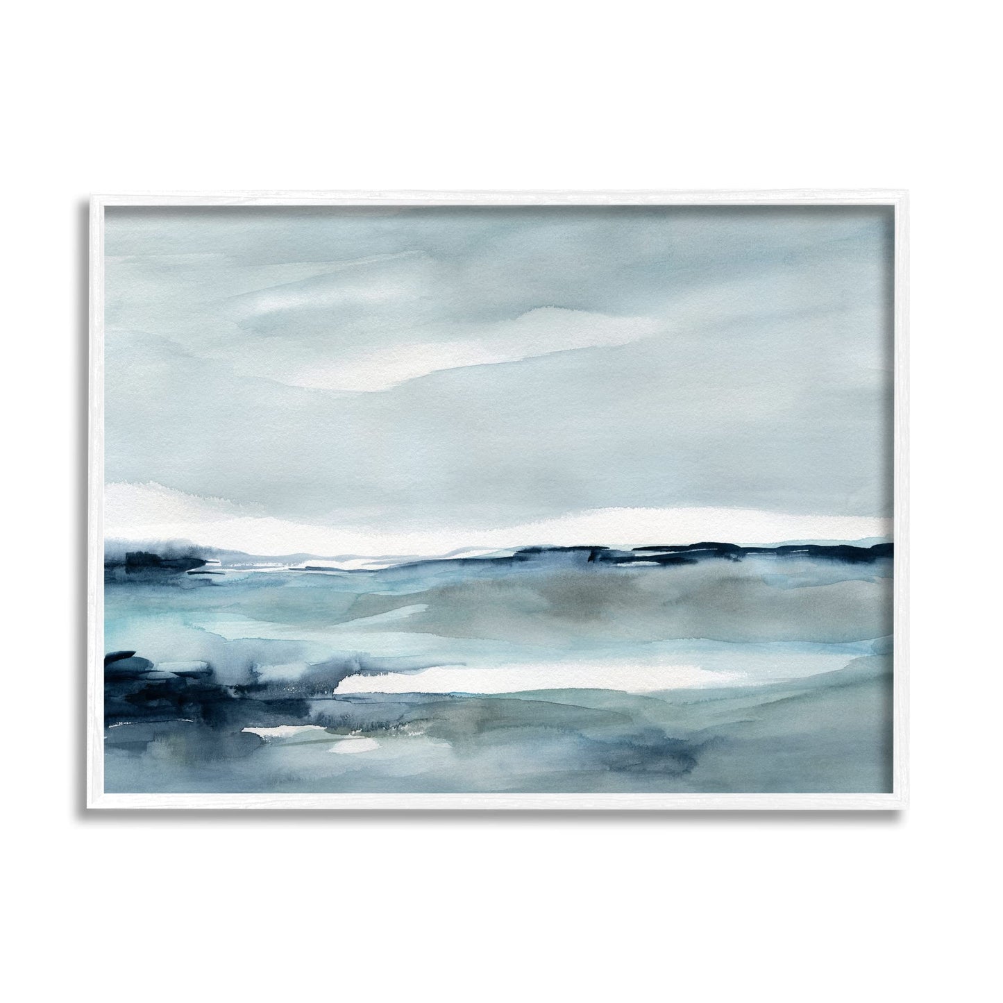 Stupell Industries Desolated Northern Polar Ocean Abstract Scenery View, Design by Carol Robinson,Blue