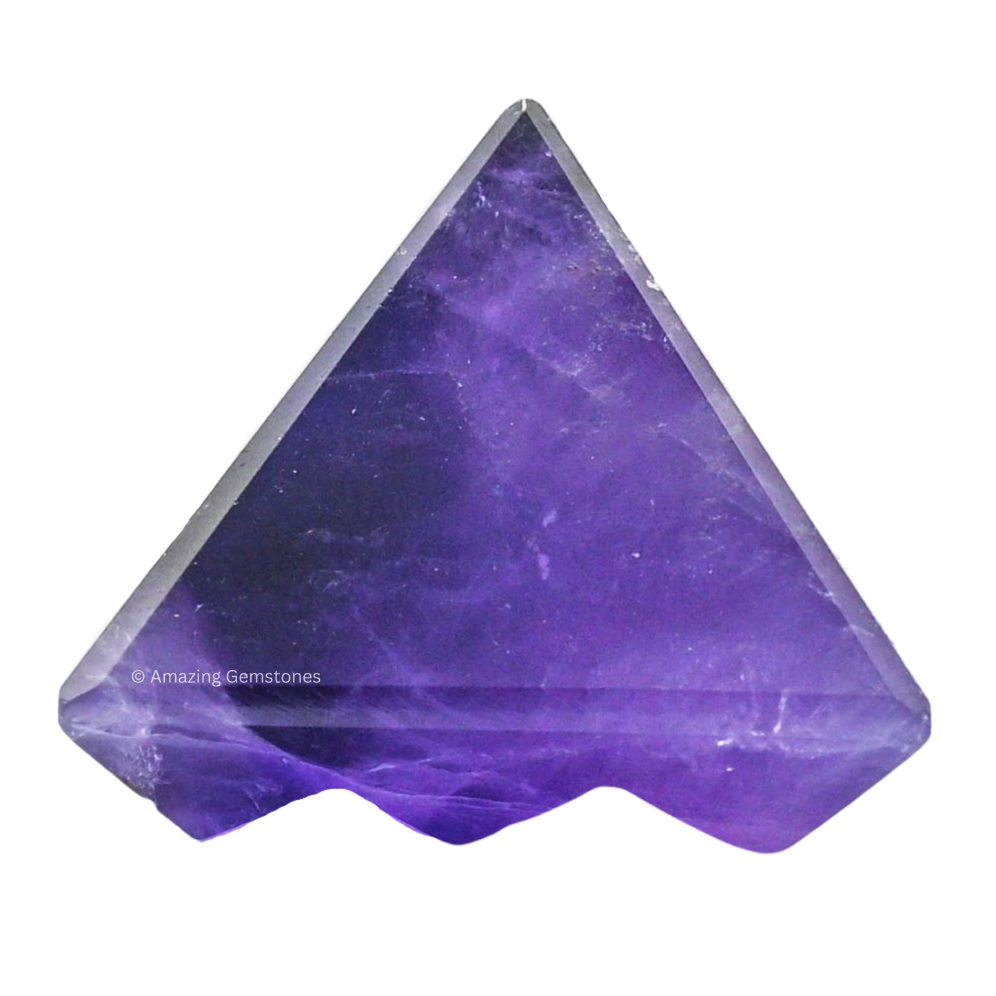 Amazing Gemstone Amethyst Crystal Pyramid with 9 Pyramid Plate Bottom - 1" Mini Pyramid Figurine of Natural Stone Pyramid for Meditation, Reiki, Chakra Balancing Vastu Pooja and Crystal Grids