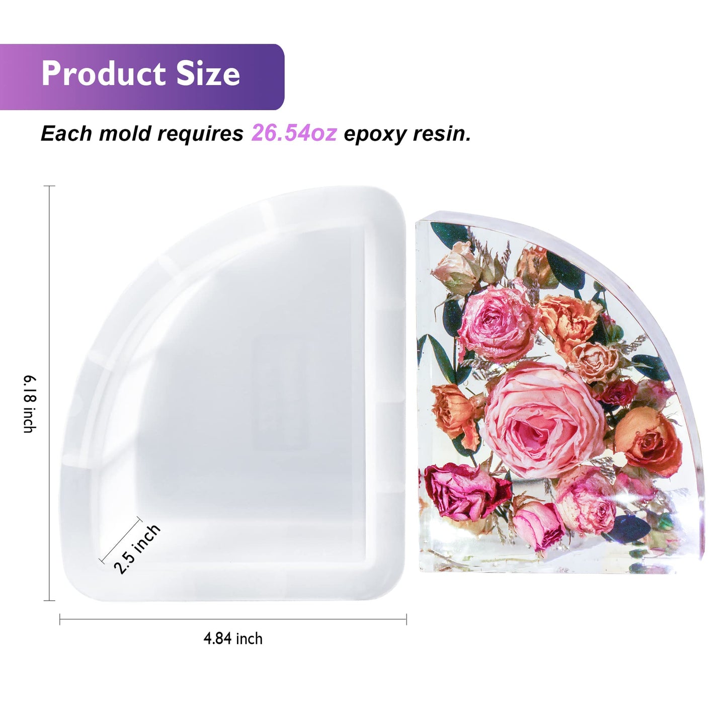 LET'S RESIN Bookends Resin Molds, 1 Pair Geode Book Organize Moulds Silicone Large, Crystal Epoxy Resin Molds for Books, Desktop Organizer, Office Home Decoration, Gift