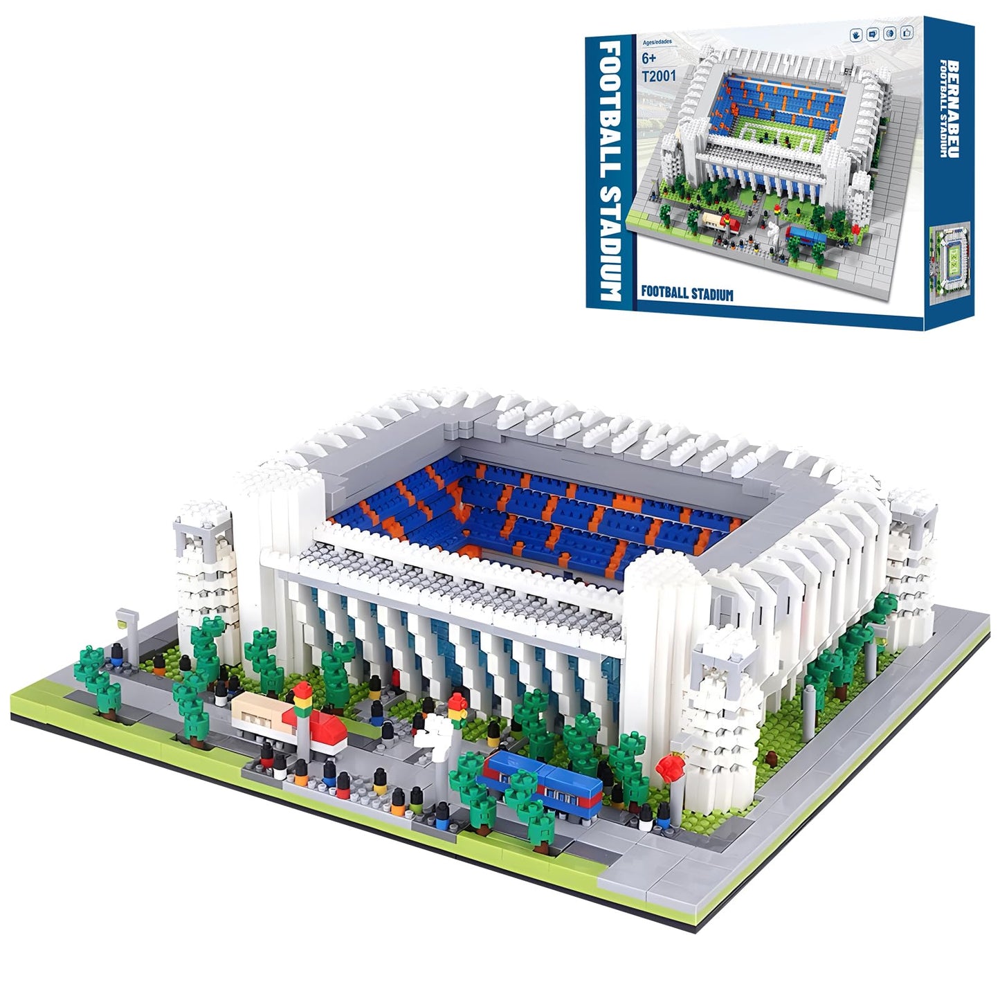 LANGLICHUN 3D Stadium Building Blocks Set Architectural Model Kit Sports Arena Display Building Toy Collectible Construction Set for Teens Adults Desk Home Office Decoration Gift 3500+PCS
