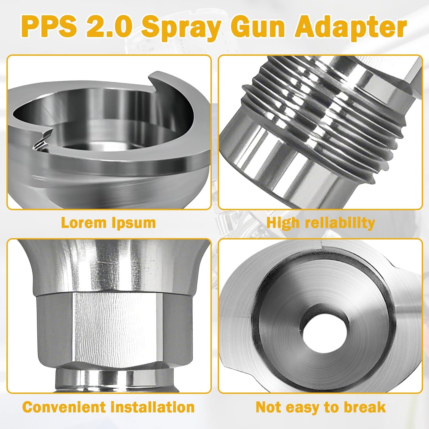 ulapithi 26046 PPS 2.0 Spray Gun Adapter #S15 3/8 Inch Male 19 Thread BSP Compatible with 3M, Connects Several Paint Gun Brands to PPS 2.0 Paint Spray System -1 Pack