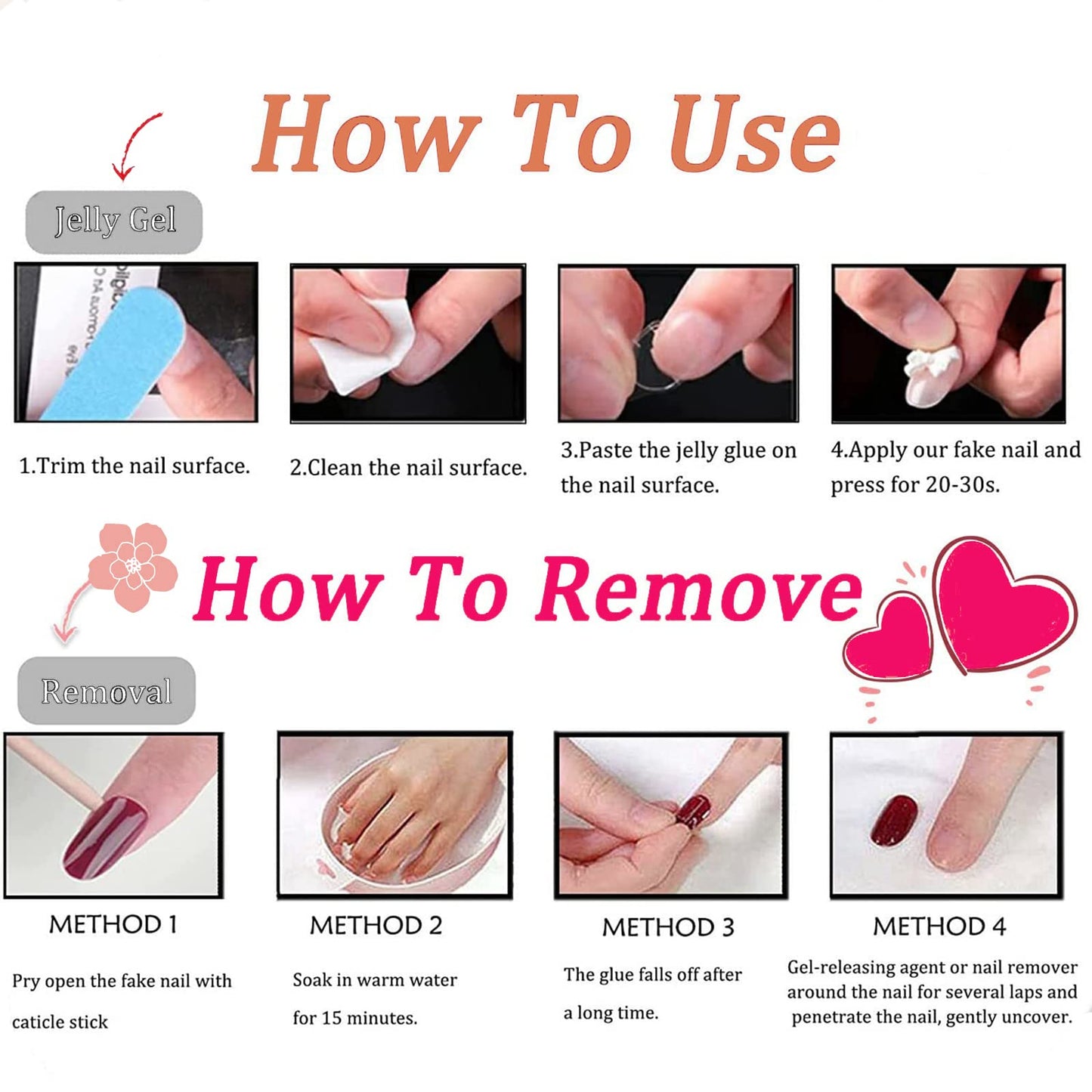 Short Almond Press on Nails Gold Line Fake Nails Glossy Red French Tip Artificial Acrylic Nails Leopard Stick on False Nails Glue on Nails 24 pcs
