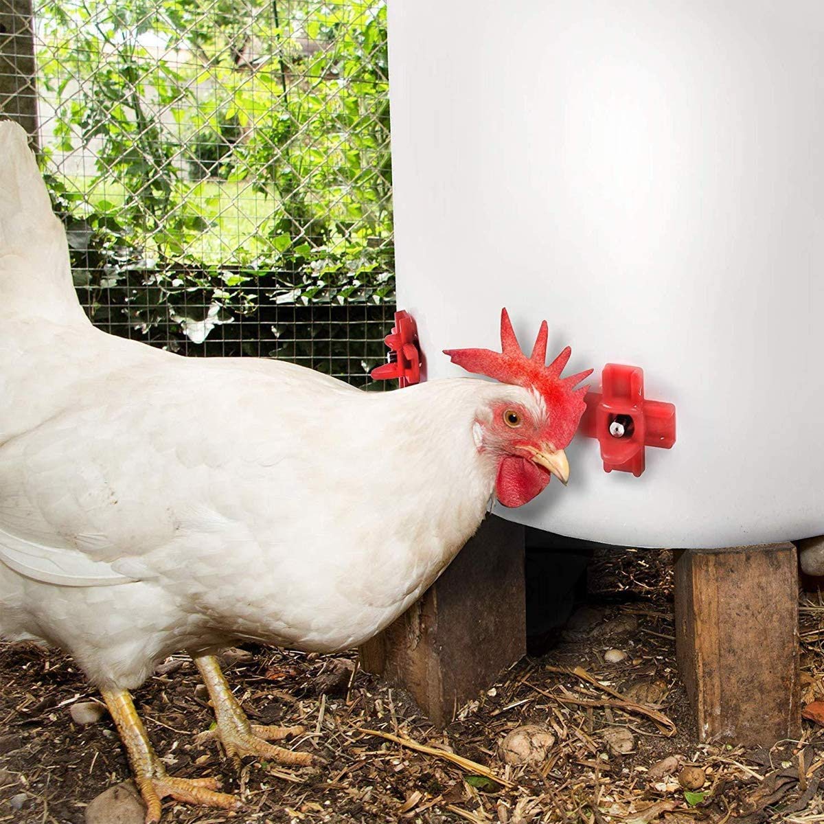 40 Pack Chicken Waterer Nipples - Easy Install Leakproof Poultry Watering System for Chicken Coop, Quail Duck Water Feeder Nipples with Drill Bits
