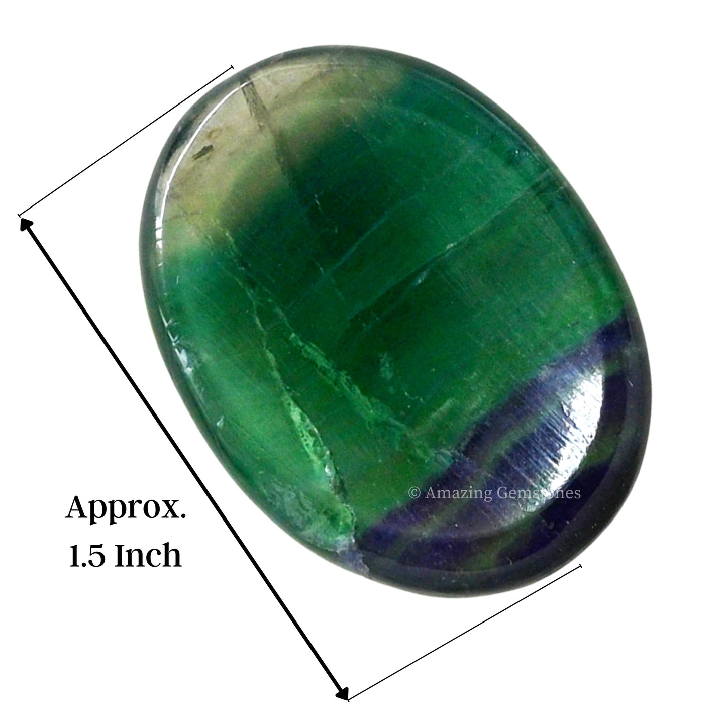 Amazing Gemstone Fluorite Worry Stone and Healing Crystals - Piedra Crystal Fidget for Gift, Meditation, Calming, Relaxation, Stress Relief