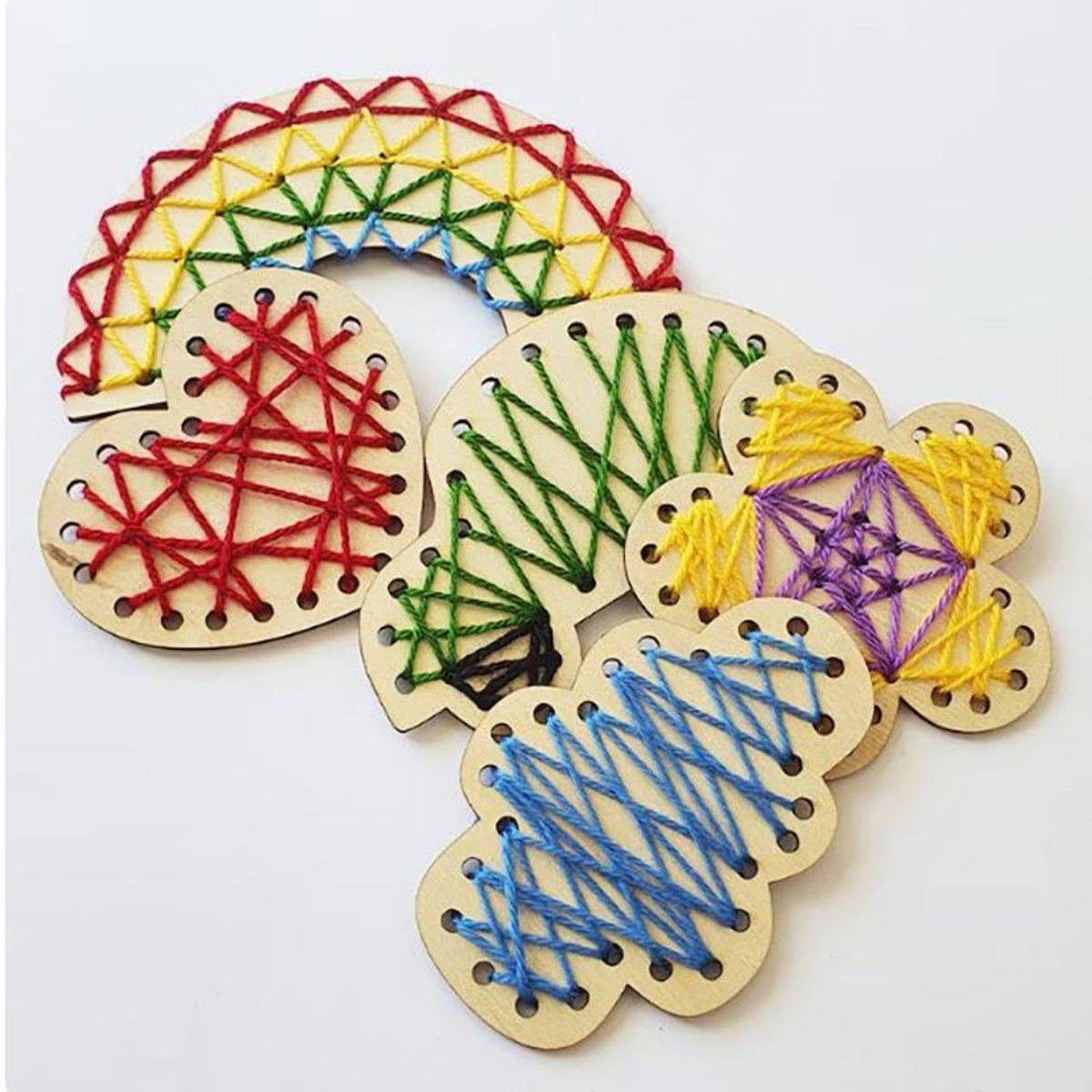 Kids Lacing Toy Sewing Kit Durability Professional, Premium, Boys Girls, Educational, Threading Panels Toy Fine Motor Skill