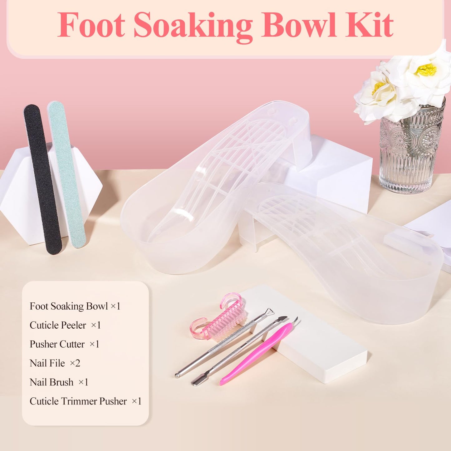 LIONVISON Acetone Nail Soaking Bowl: Toe Soak Off Bowl Manicure Soak Bowl Set