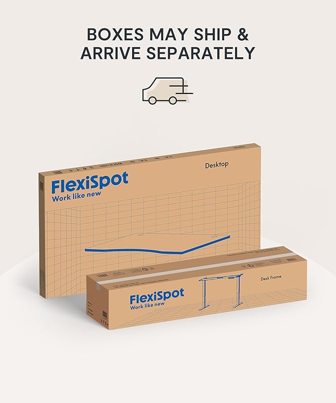 FlexiSpot E6 Bamboo 3-Stage Dual Motor 60 x 30 Electric Standing Desk Sit Stand Up Desk, Holds 220 lbs, Adjustable Height w/ Memory Presets, Solid Bamboo Curved Desktop & White Frame, Ships in 2 Boxes