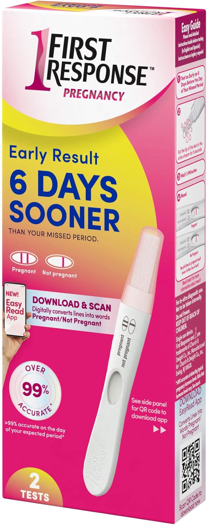 First Response Early Result Pregnancy Test, 2 Count (Packaging & Test Design May Vary) (Pack of 2)
