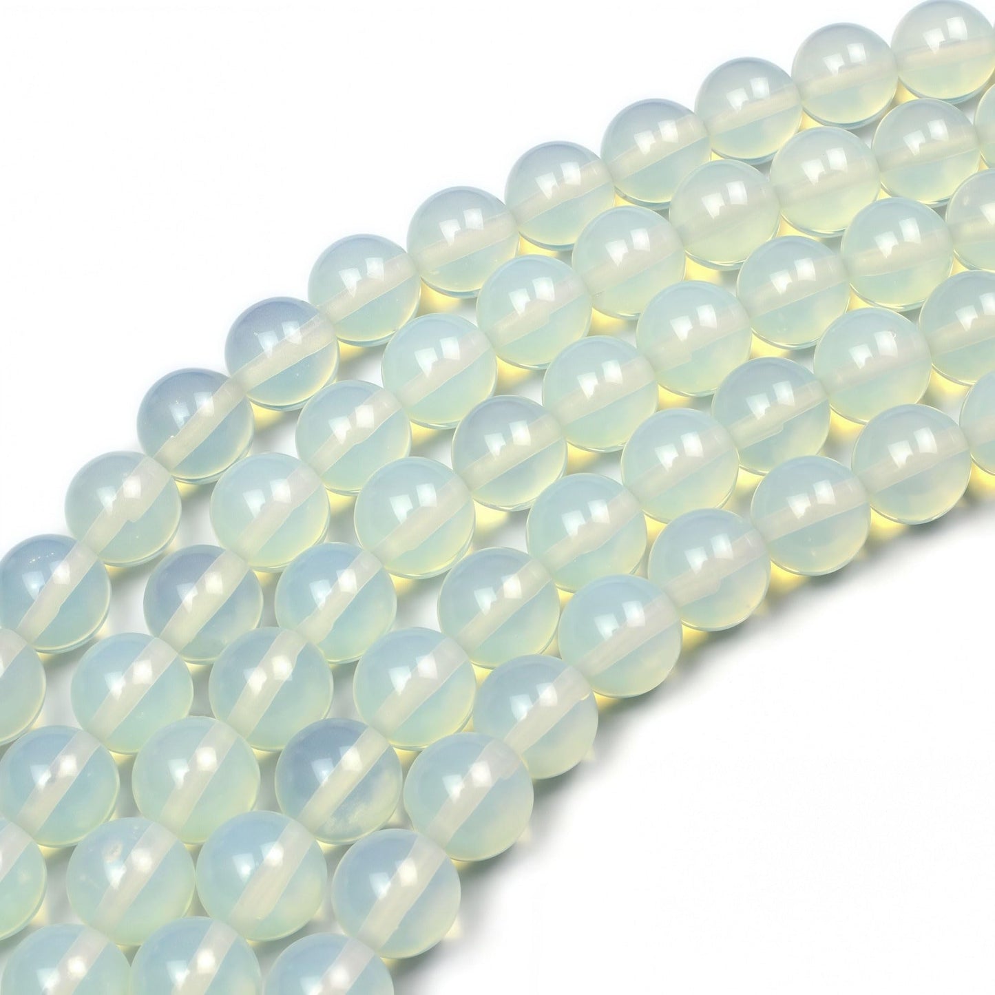 MJDCB Synthetic Opal Round Crystal Energy Stone Beads Healing Power for Jewelry Making (6mm)