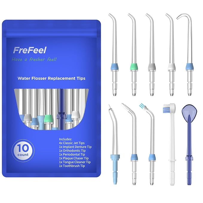 Replacement Heads for Waterpik, Replacement Picks for Water Pik Water Flosser (10 Tips)