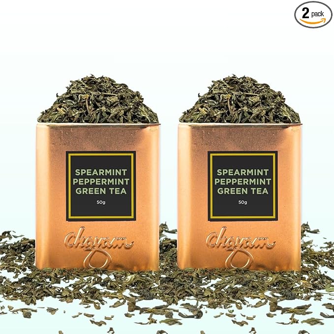 Chayam Moroccan Mint Green Tea – 35g Each | Premium Green Tea| 100% Natural Ingredients and No Added Sugar- Pack of 2