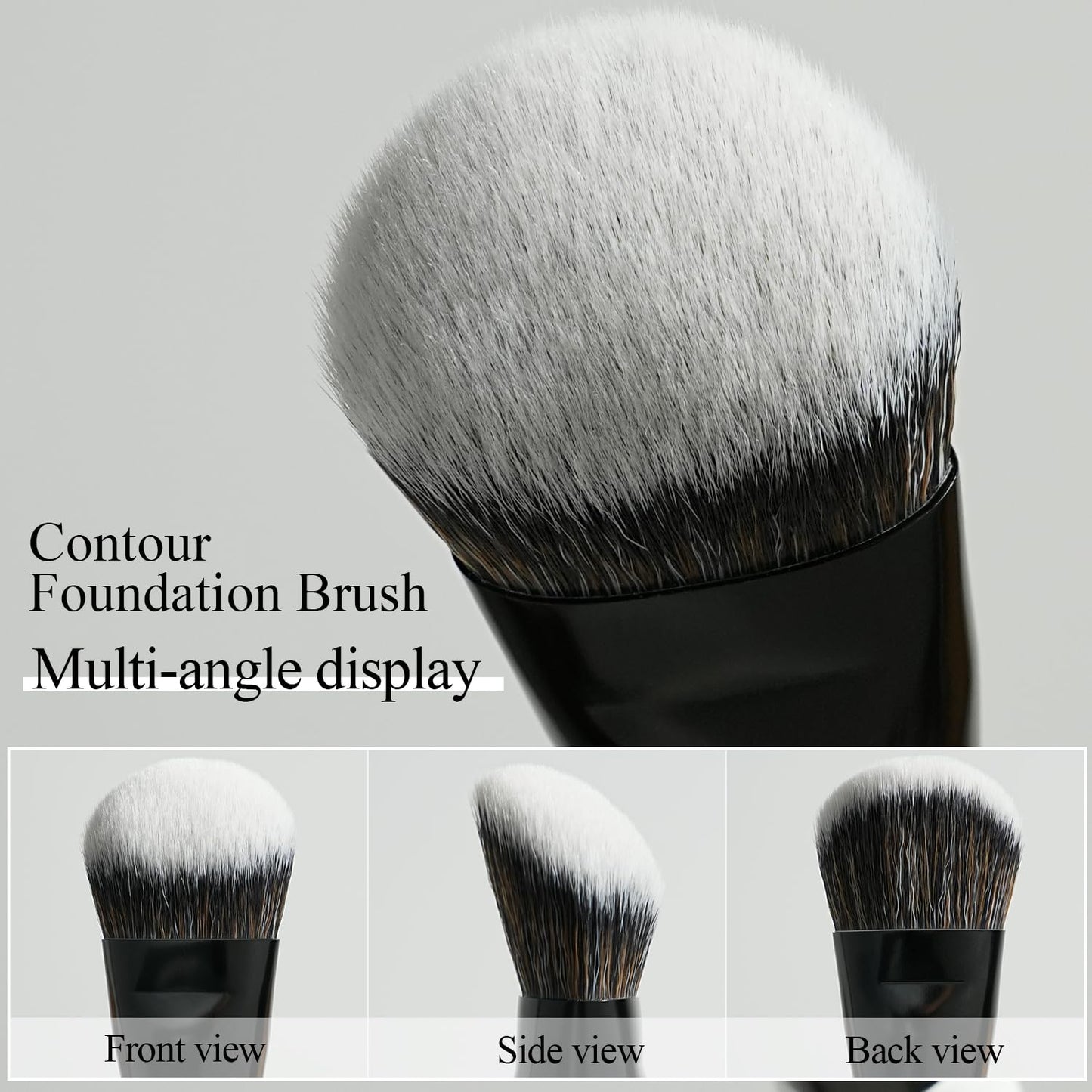 BEILI 12 Pcs Double-Sided Makeup Brush Set, 18-in-12 Multi-Use Brushes for Contour, Foundation, Highlight, Blush, Eyeshadow, Eyeliner & Concealer, Black & White Travel Kit for Polished Daily Makeup
