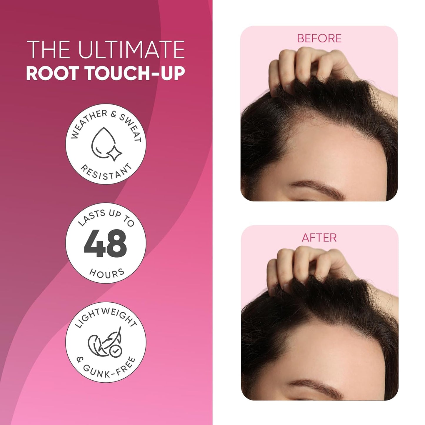 GBG Hairline Powder, Dark Blonde - 48-Hour Coverage Root Touch Up Powder for Bald Spots, Instant Hair Loss Concealer & Brightening Highlights - Hair Fillers for Thinning Hair for Women & Men, 4g