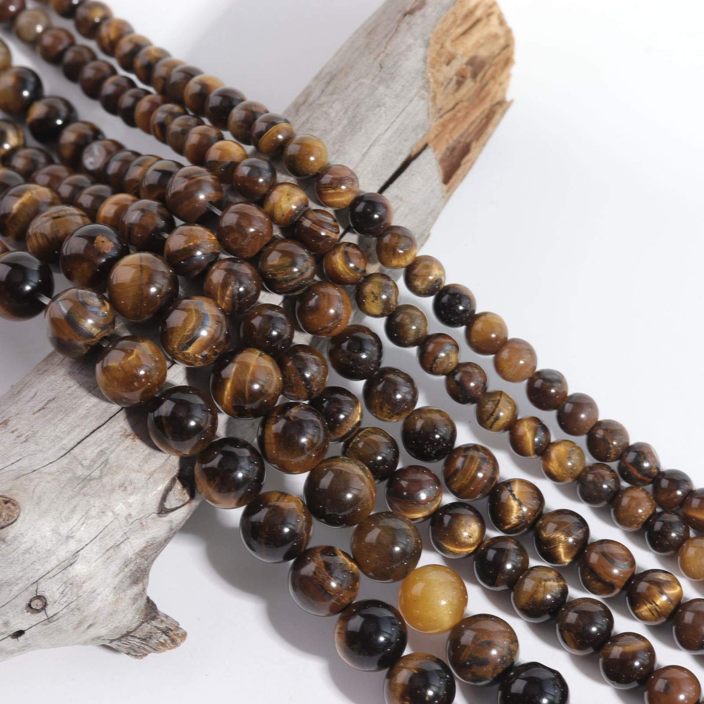 Filluck Natural Stone Beads 8mm Yellow Tiger Eye Polished Round Smooth Agates Gemstone Beads for Jewelry Making 15 Inch(Yellow Tiger Eye,8mm)