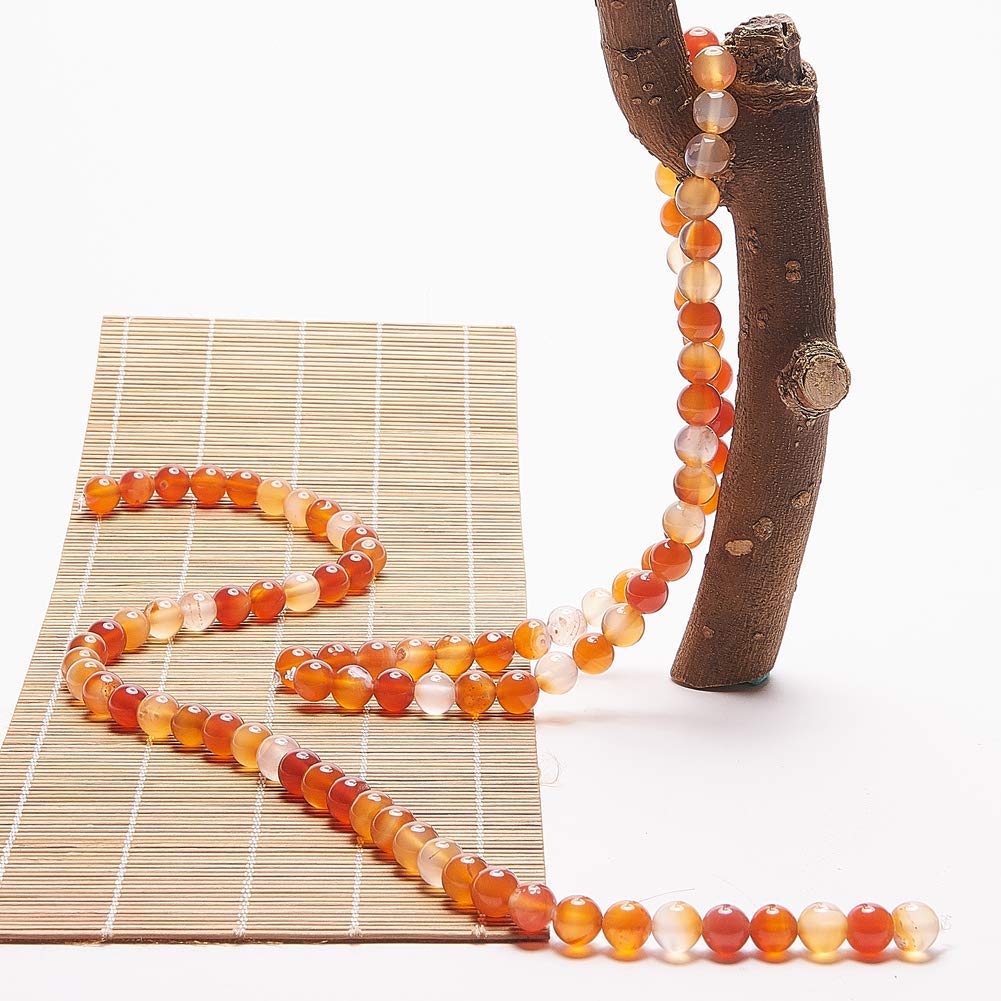 Red Carnelian Beads for Jewelry Making Natural Gemstone Semi Precious 6mm Round 15 inch(60-65pcs)