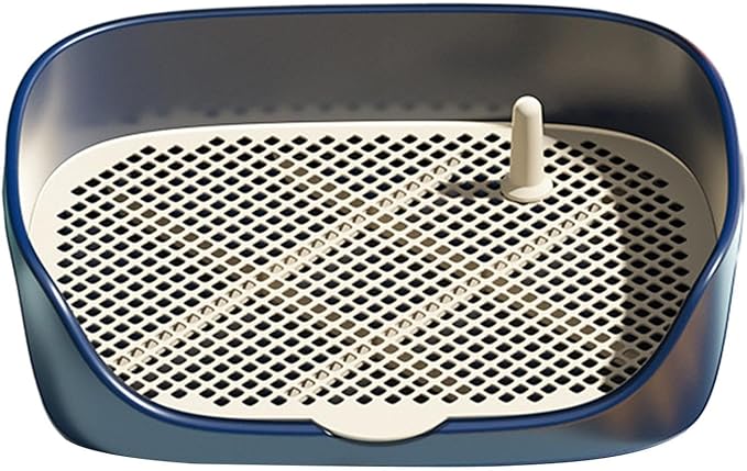 sporful Dog Tray with Wall for Cats and Dogs, Elevated Pet Feeding Station, Wall-Mounted Pet Bowl Tray with Barrier, Multi-Level Pet Food Dispenser for Clean Feeding- Blue L